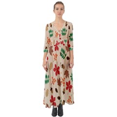 Autumn Button Up Boho Maxi Dress by nateshop