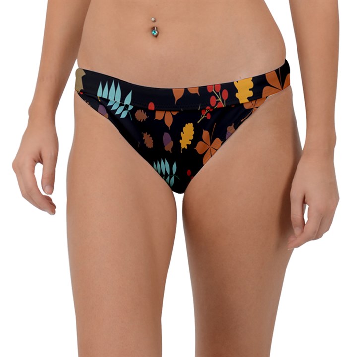 Autumn-flower Band Bikini Bottom