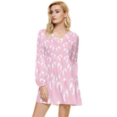 Baby Tiered Long Sleeve Mini Dress by nateshop