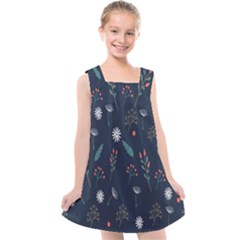 Background-flower Kids  Cross Back Dress by nateshop