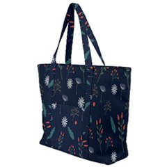 Background-flower Zip Up Canvas Bag by nateshop