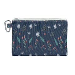 Background-flower Canvas Cosmetic Bag (large) by nateshop