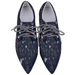 Background-flower Pointed Oxford Shoes by nateshop