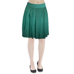 Background-green Pleated Skirt by nateshop