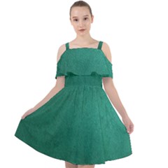 Background-green Cut Out Shoulders Chiffon Dress by nateshop