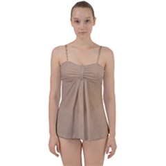 Background-mocca Babydoll Tankini Set by nateshop