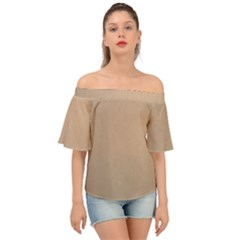 Background-mocca Off Shoulder Short Sleeve Top by nateshop