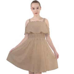 Background-mocca Cut Out Shoulders Chiffon Dress by nateshop