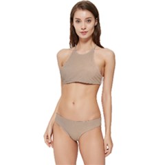 Background-mocca Banded Triangle Bikini Set by nateshop