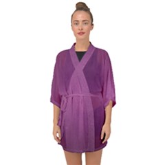 Background-purple Half Sleeve Chiffon Kimono by nateshop