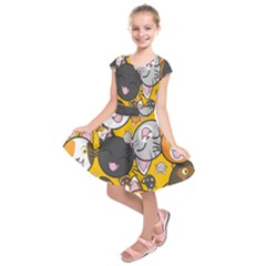 Cats Kids  Short Sleeve Dress by nateshop