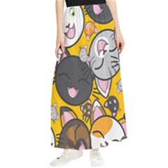 Cats Maxi Chiffon Skirt