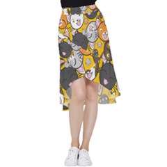 Cats Frill Hi Low Chiffon Skirt by nateshop