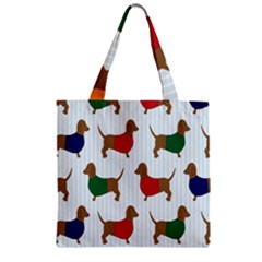 Dachshund Zipper Grocery Tote Bag