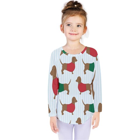 Dachshund Kids  Long Sleeve Tee by nateshop