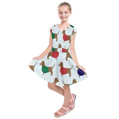 Dachshund Kids  Short Sleeve Dress by nateshop