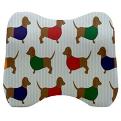 Dachshund Velour Head Support Cushion by nateshop