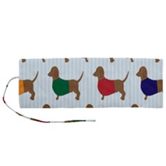 Dachshund Roll Up Canvas Pencil Holder (m) by nateshop