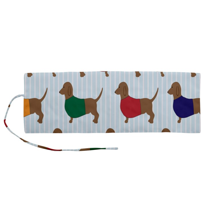 Dachshund Roll Up Canvas Pencil Holder (M)