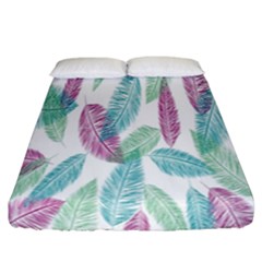 Feathers Fitted Sheet (california King Size) by nateshop