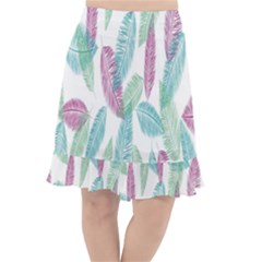 Feathers Fishtail Chiffon Skirt by nateshop