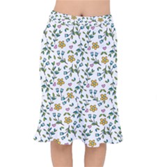 Flowers-beutiful Short Mermaid Skirt by nateshop