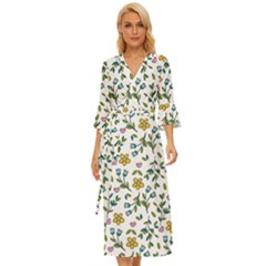 Flowers-beutiful Midsummer Wrap Dress by nateshop