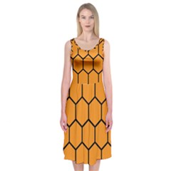 Honeycomb Midi Sleeveless Dress by nateshop