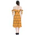 Honeycomb Shoulder Tie Bardot Midi Dress View2