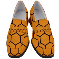 Honeycomb Women s Chunky Heel Loafers