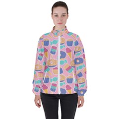 Ice-cream Women s High Neck Windbreaker