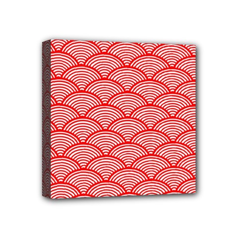 Japanese-wave Mini Canvas 4  X 4  (stretched) by nateshop