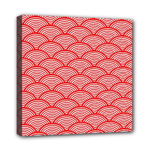 Japanese-wave Mini Canvas 8  X 8  (stretched) by nateshop