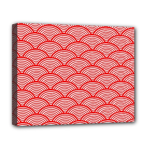 Japanese-wave Deluxe Canvas 20  X 16  (stretched) by nateshop