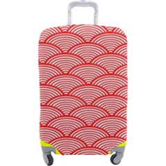 Japanese-wave Luggage Cover (large) by nateshop