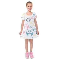 Pandas-panda Kids  Short Sleeve Velvet Dress by nateshop