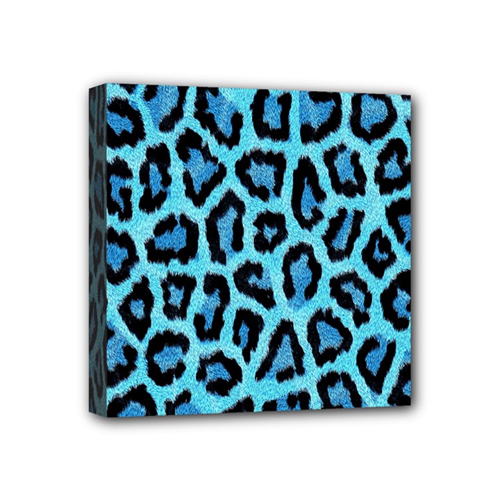 Paper-blue-tiger Mini Canvas 4  x 4  (Stretched)