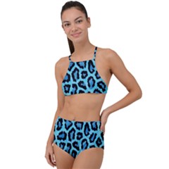 Paper-blue-tiger High Waist Tankini Set by nateshop