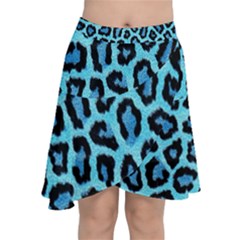 Paper-blue-tiger Chiffon Wrap Front Skirt by nateshop