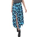 Paper-blue-tiger Velour Split Maxi Skirt View1