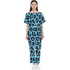 Paper-blue-tiger Batwing Lightweight Chiffon Jumpsuit by nateshop