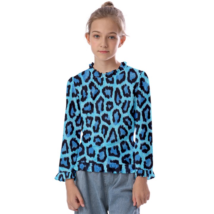 Paper-blue-tiger Kids  Frill Detail Tee