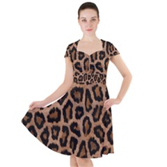 Paper-dark-tiger Cap Sleeve Midi Dress by nateshop