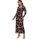 Paper-dark-tiger Long Sleeve Velour Longline Maxi Dress View2