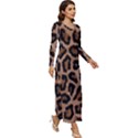 Paper-dark-tiger Long Sleeve Velour Longline Maxi Dress View3