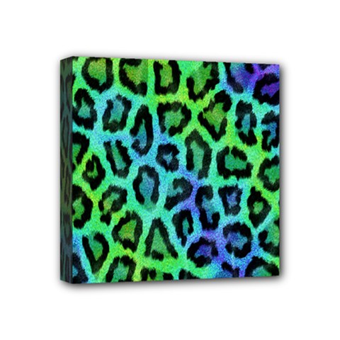 Paper-green-tiger Mini Canvas 4  X 4  (stretched) by nateshop