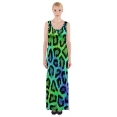 Paper-green-tiger Thigh Split Maxi Dress by nateshop