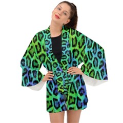 Paper-green-tiger Long Sleeve Kimono by nateshop