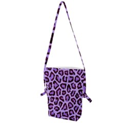 Paper-purple-tiger Folding Shoulder Bag by nateshop