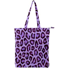 Paper-purple-tiger Double Zip Up Tote Bag by nateshop